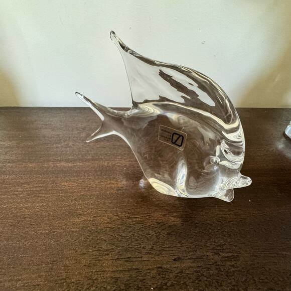 V Nason & C Murano Clear Glass Angelfish Tropical Fish Figurine Statue Unsigned - Picture 12 of 16